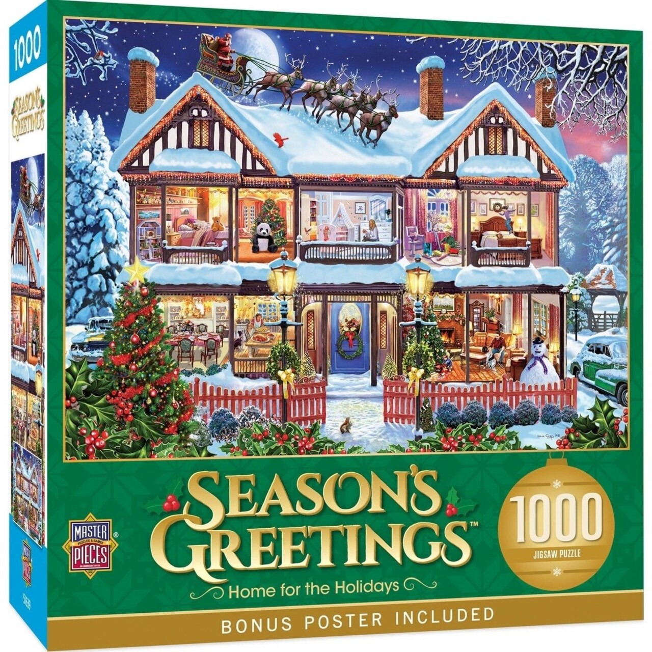 Masterpieces 1000 Piece Jigsaw Puzzle Home For The Holidays Eco-Friendly 19.25X26.75